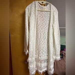 NWOT Sheer Knitted Duster/Cardigan